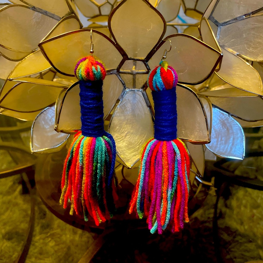 Beautiful handmade multi color earrings